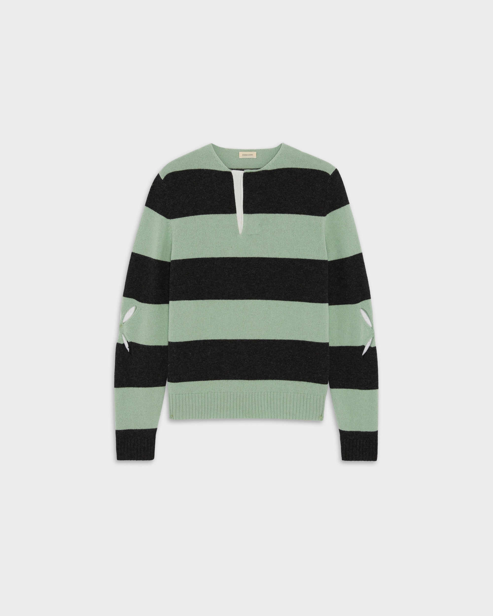 STEFAN COOKE Rugby Jumper in Mint & Charcoal – Stefan Cooke