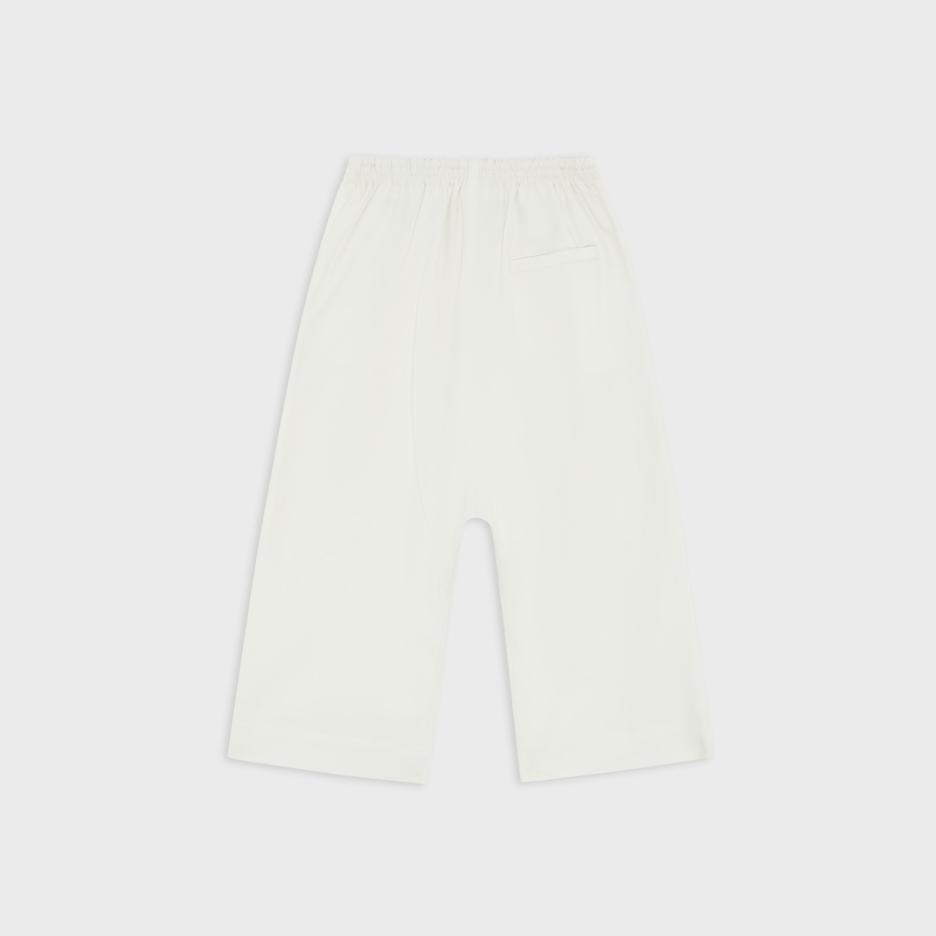 Cropped Trousers in White Cotton