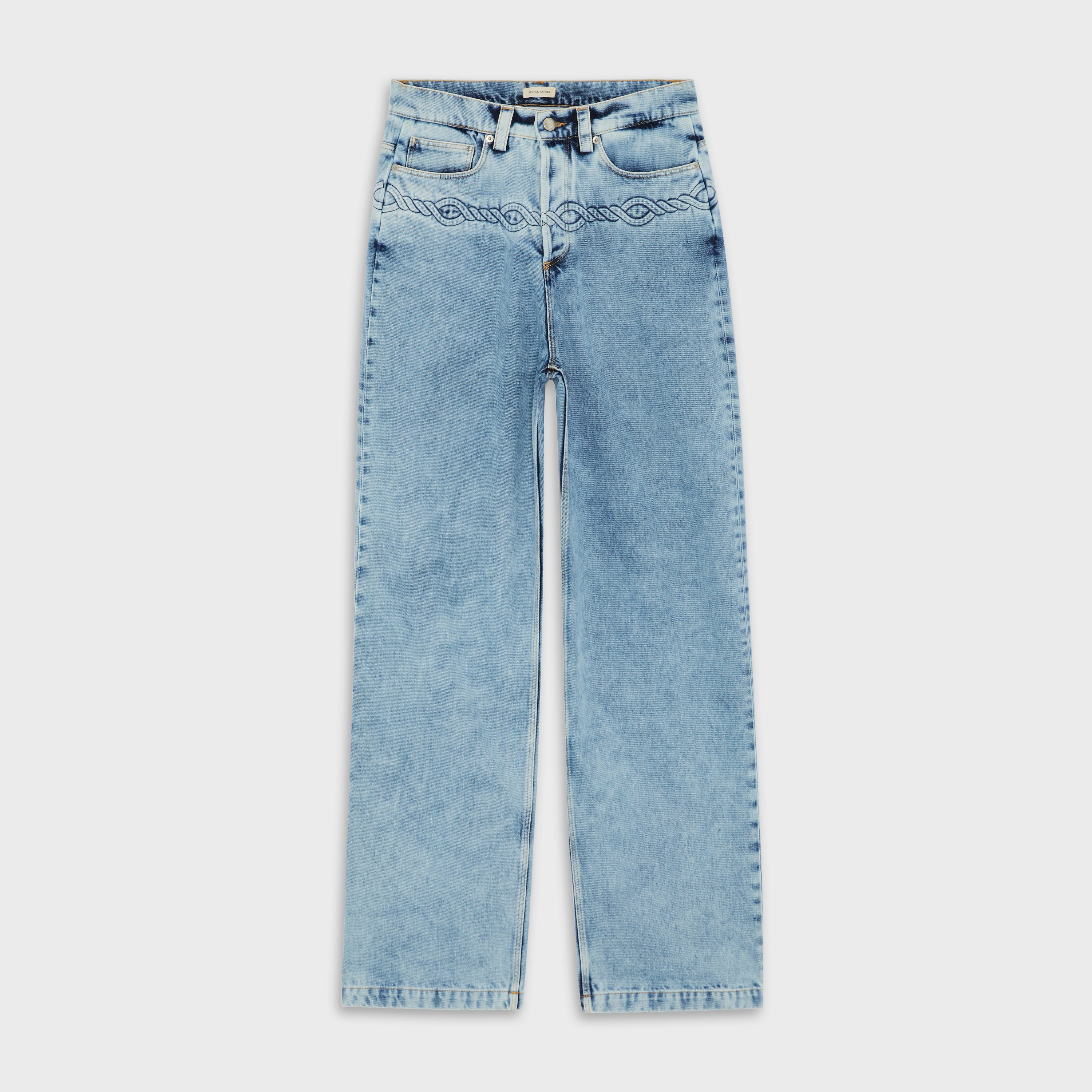 Cable Corded Jeans in Washed Indigo