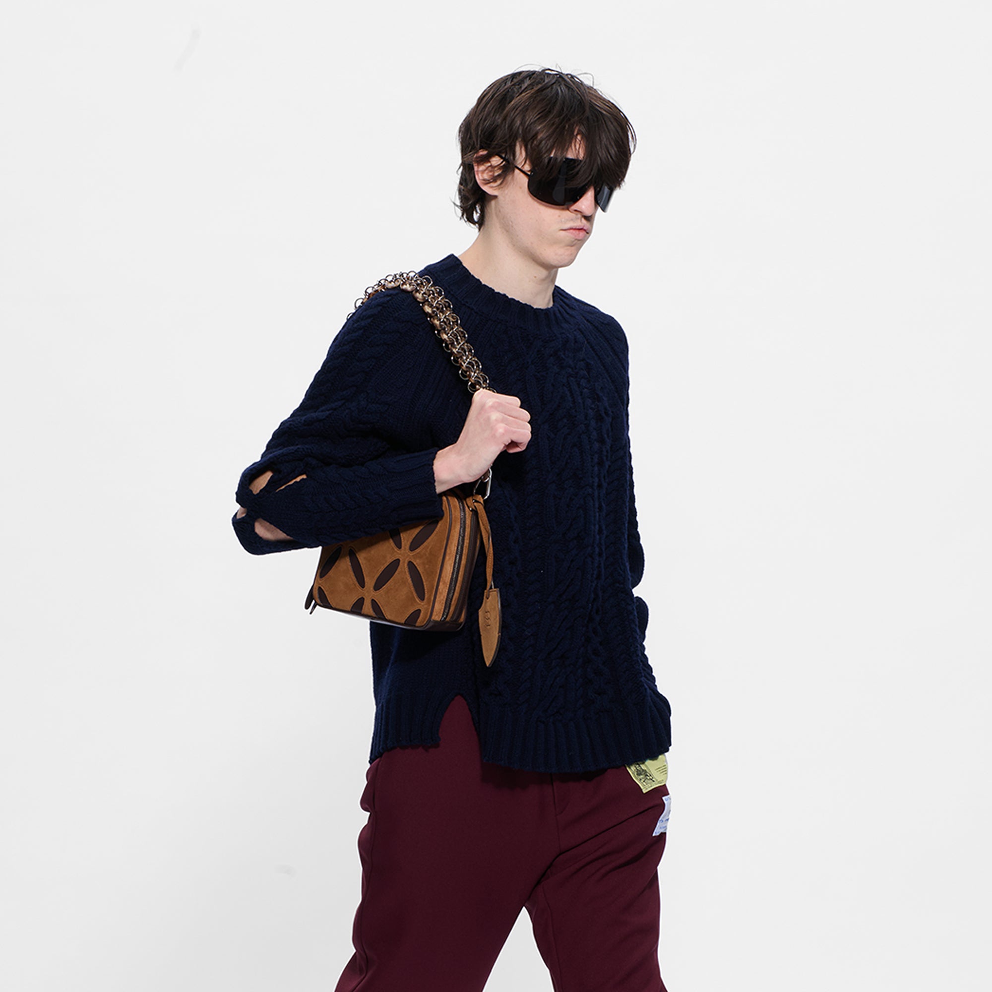 Short Button Strap in Brown