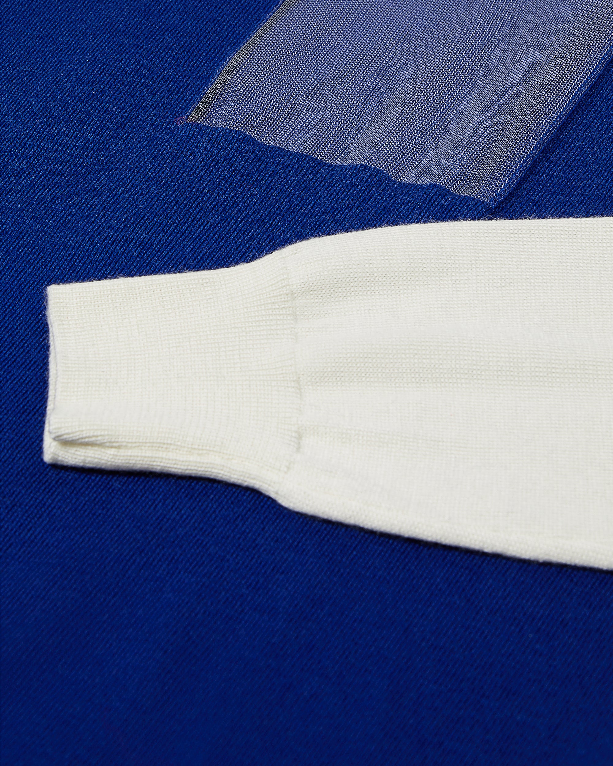 Window Knit Top in Blue & White