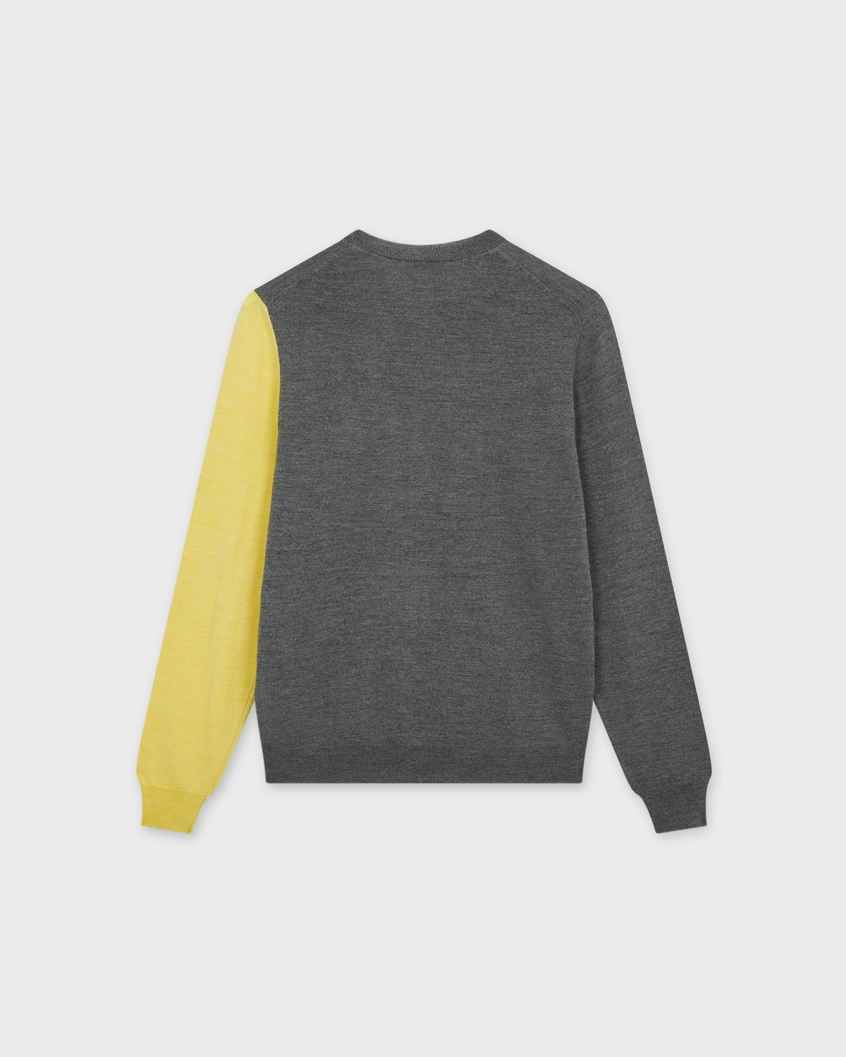 Window Knit Top in Grey & Yellow