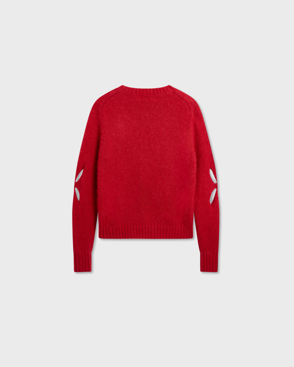 Slashed Shaggy Jumper in Red