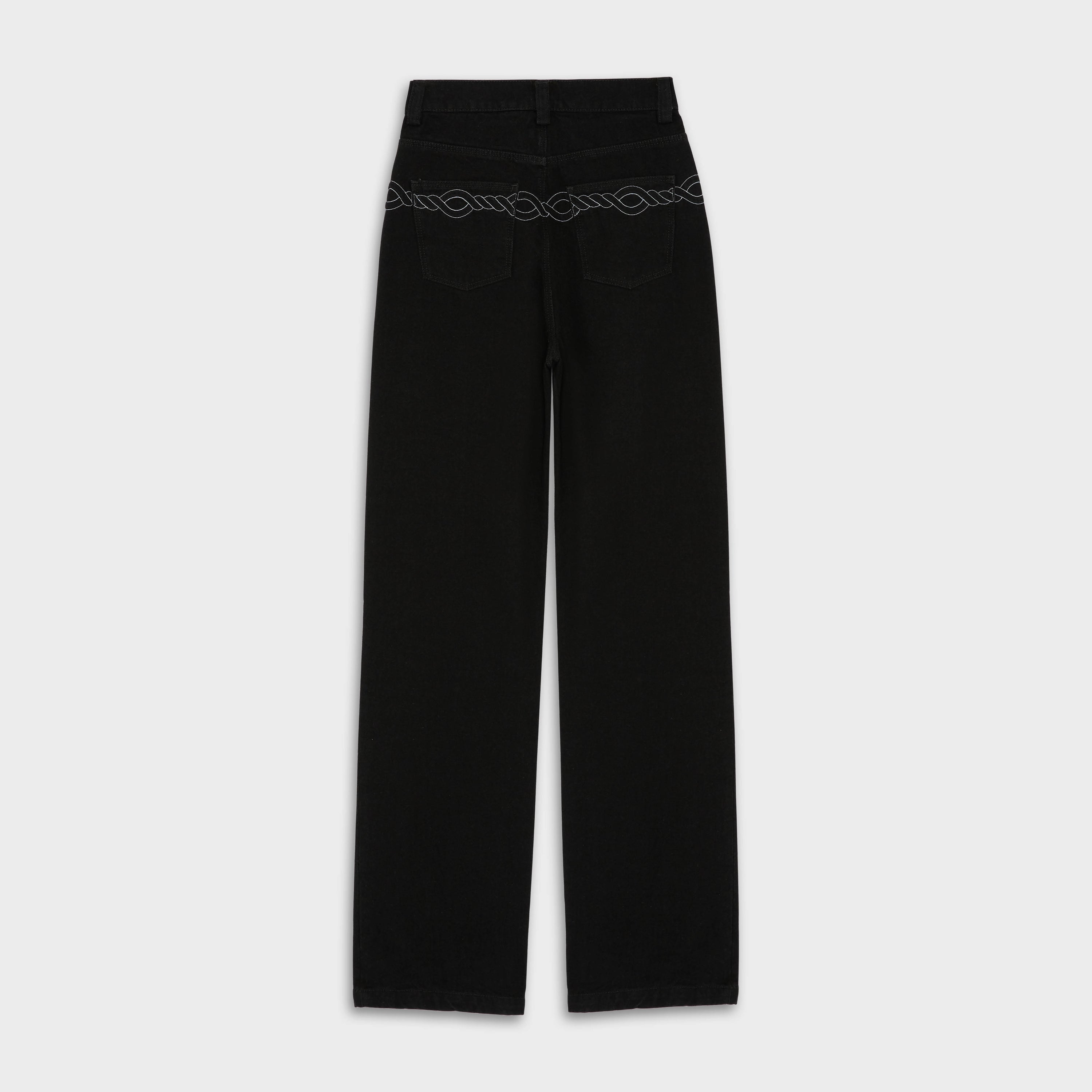 Cable Corded Jeans in Black