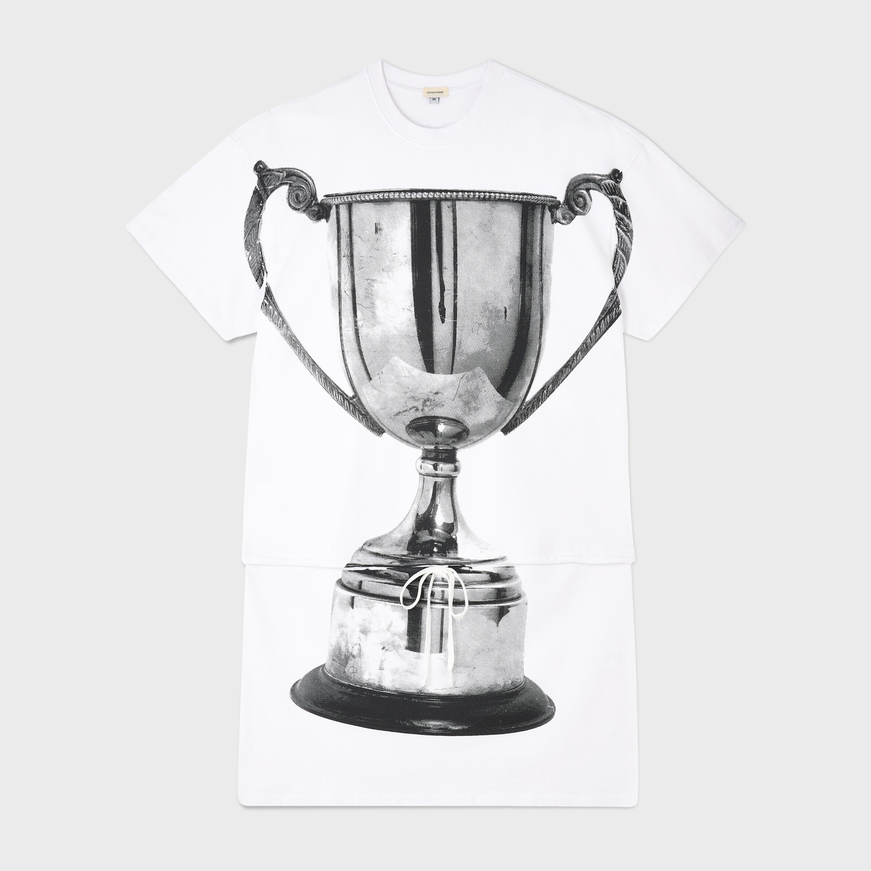 Trophy Print Tunic T-Shirt in White