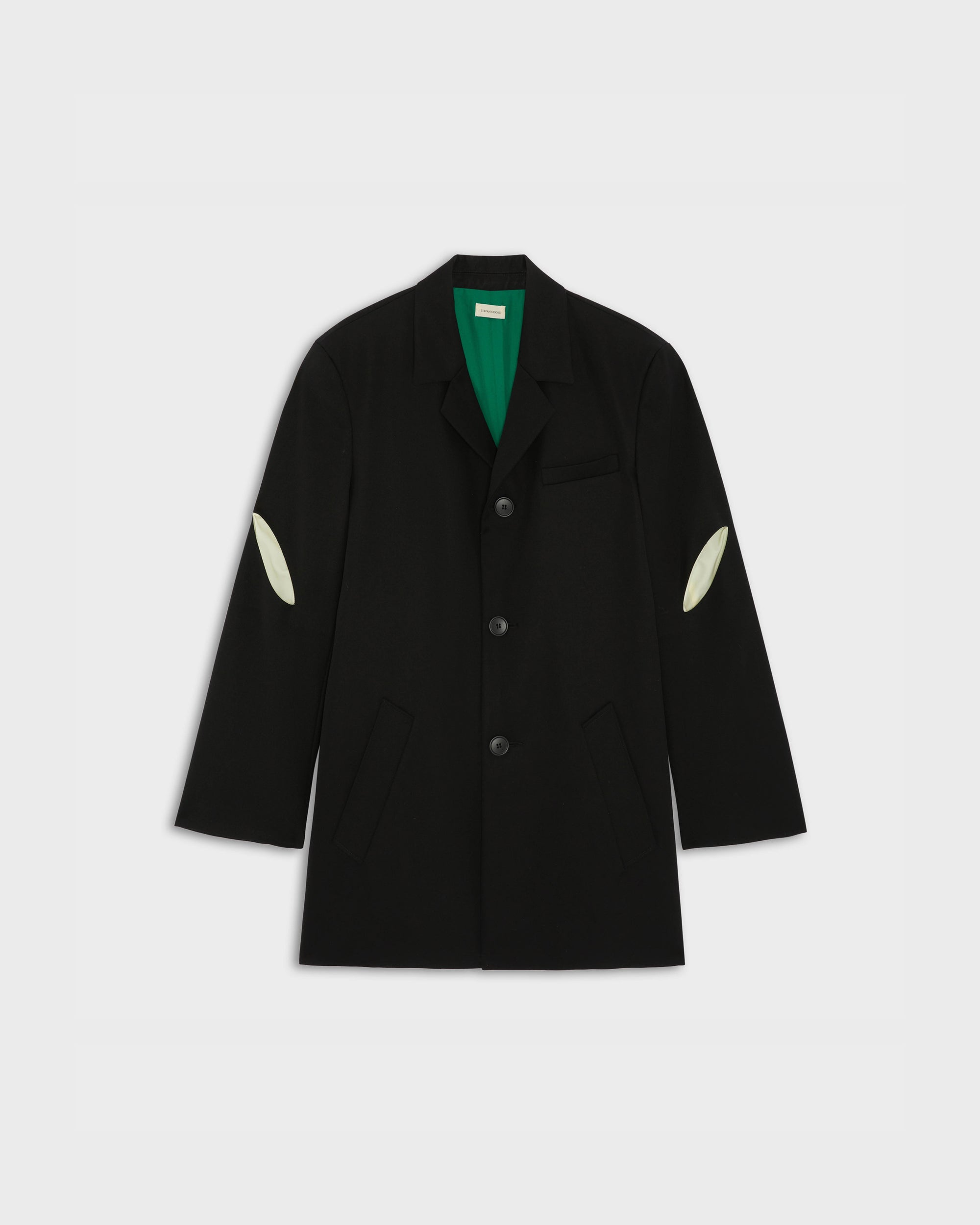 Slashed Coat in Black