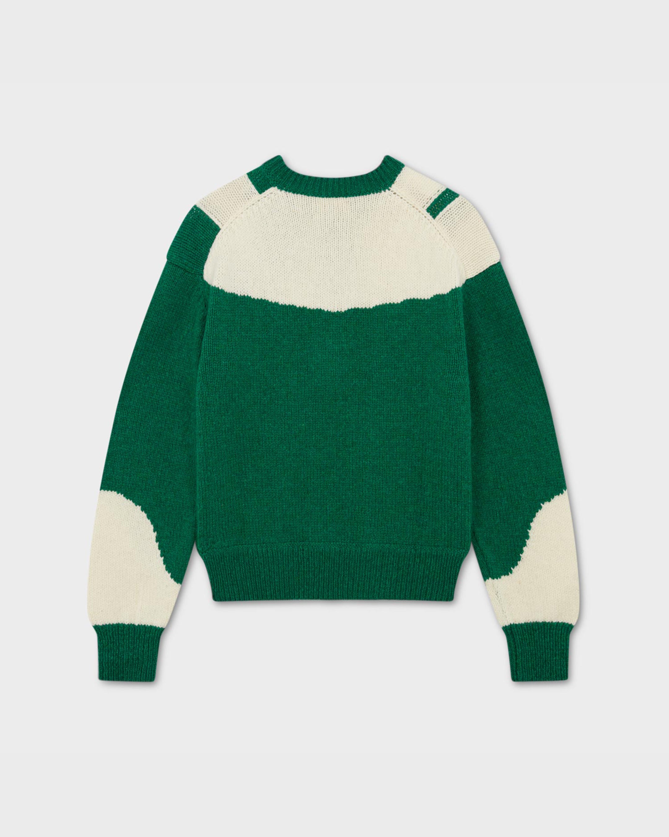 STEFAN COOKE Gothic Font Cardigan in Green & Cream – Stefan Cooke