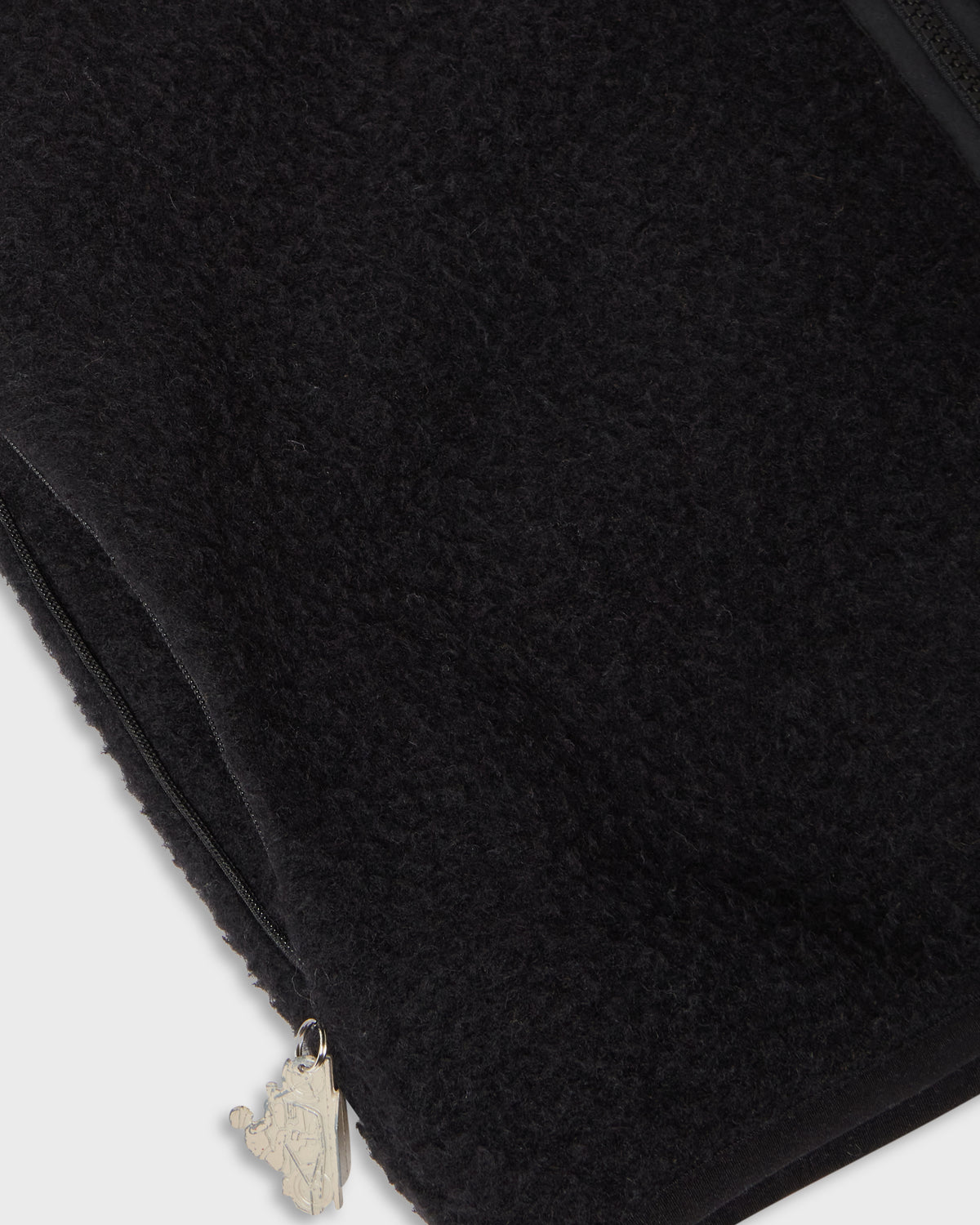 Quilted Sleeve Fleece in Black