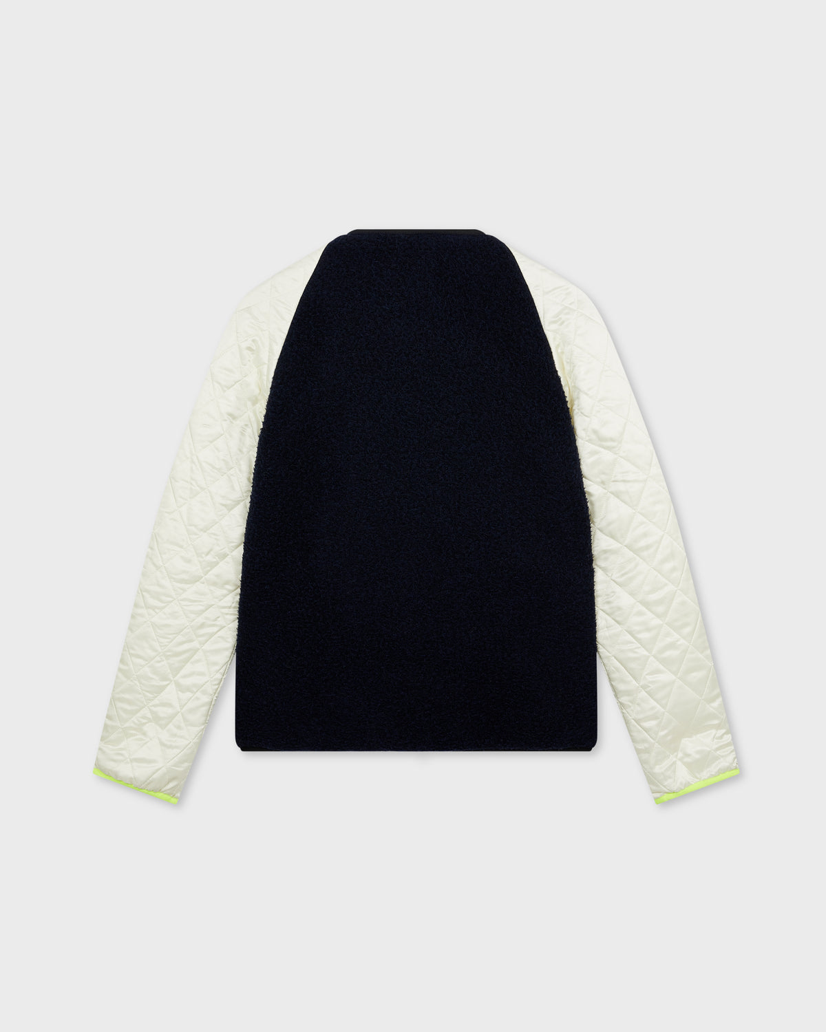 Quilted Sleeve Fleece in Navy