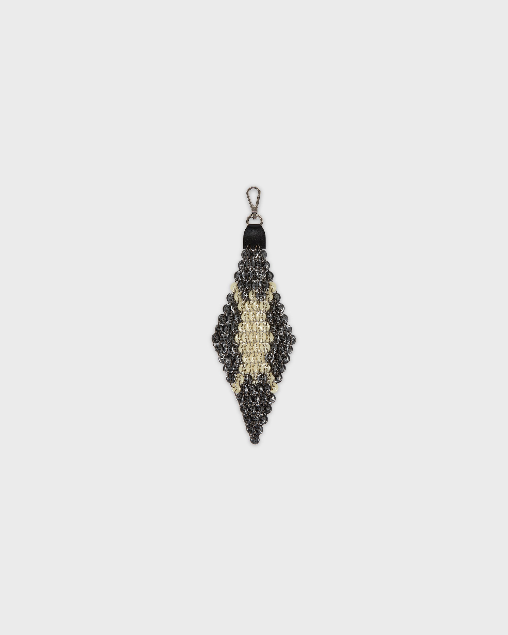 Chainmail Button Keyring in Black