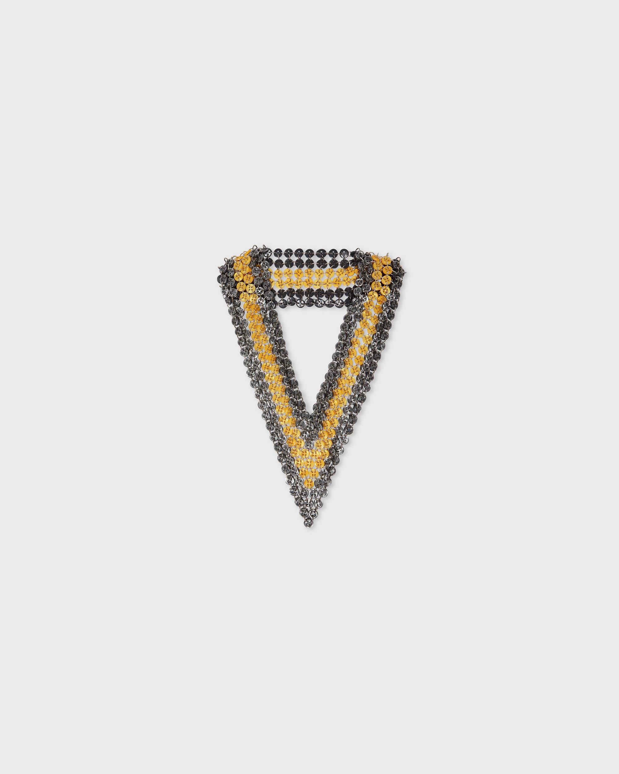 Chainmail Button Collar in Yellow & Black