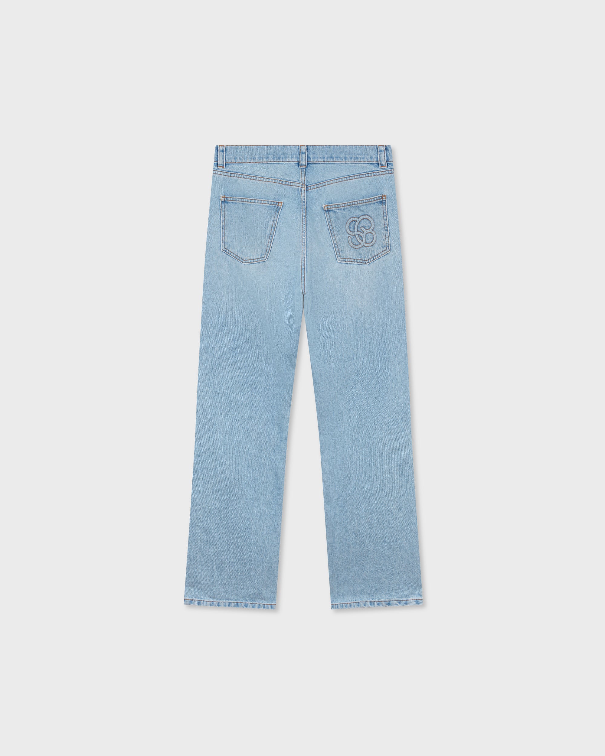 Monogram Jeans in Light Blue