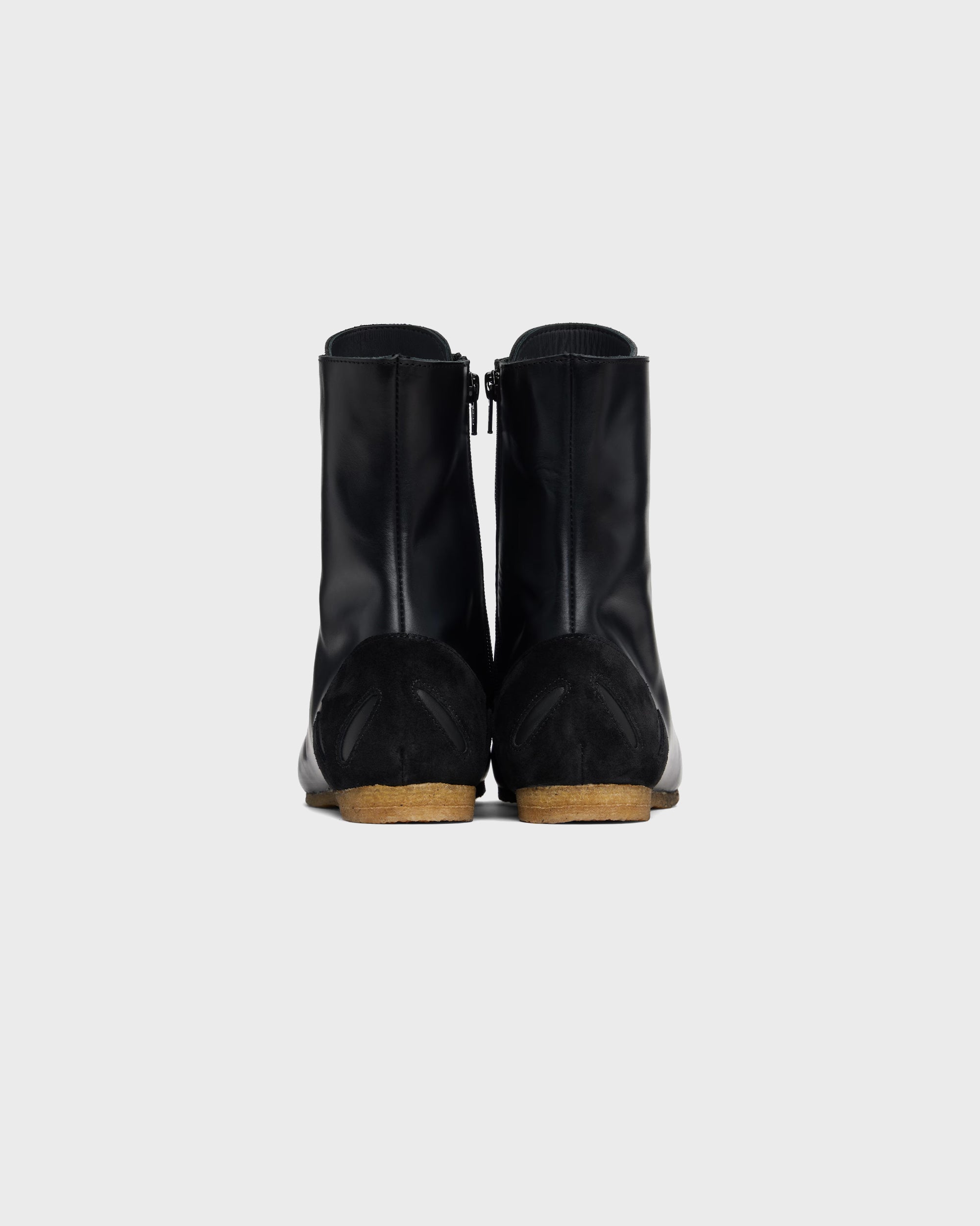 Slashed Boxer in Black Leather