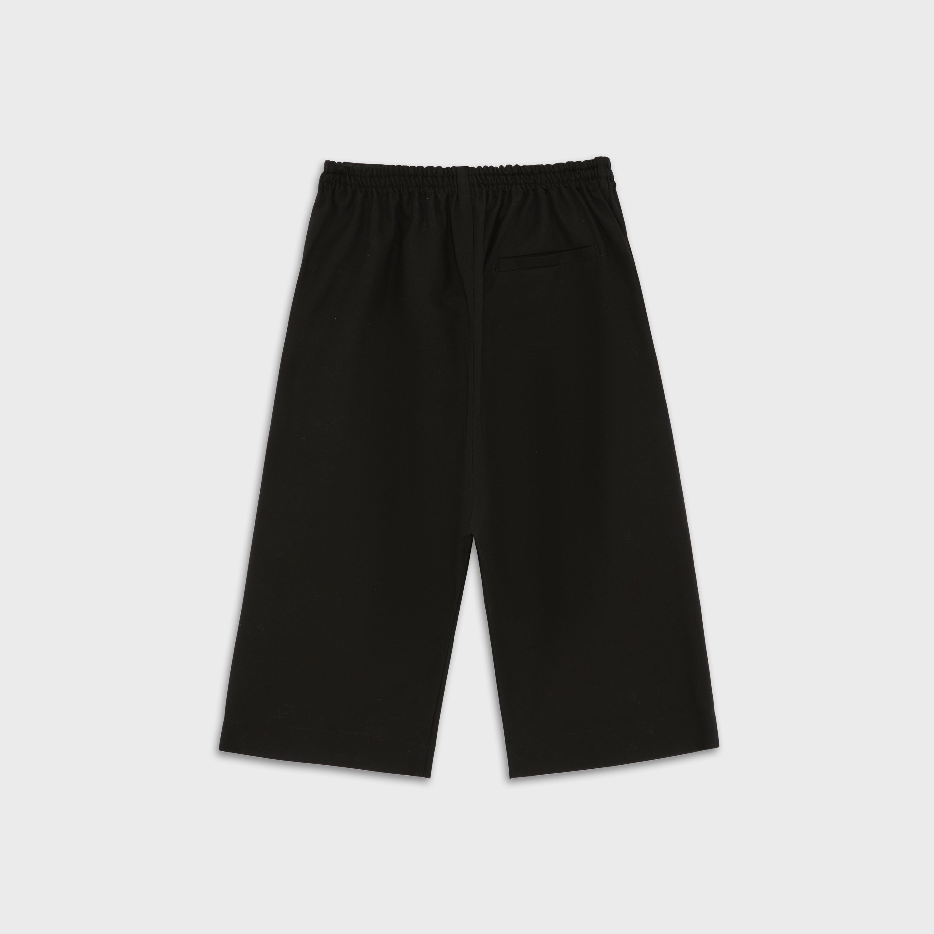 Cropped Trousers in Black Cotton
