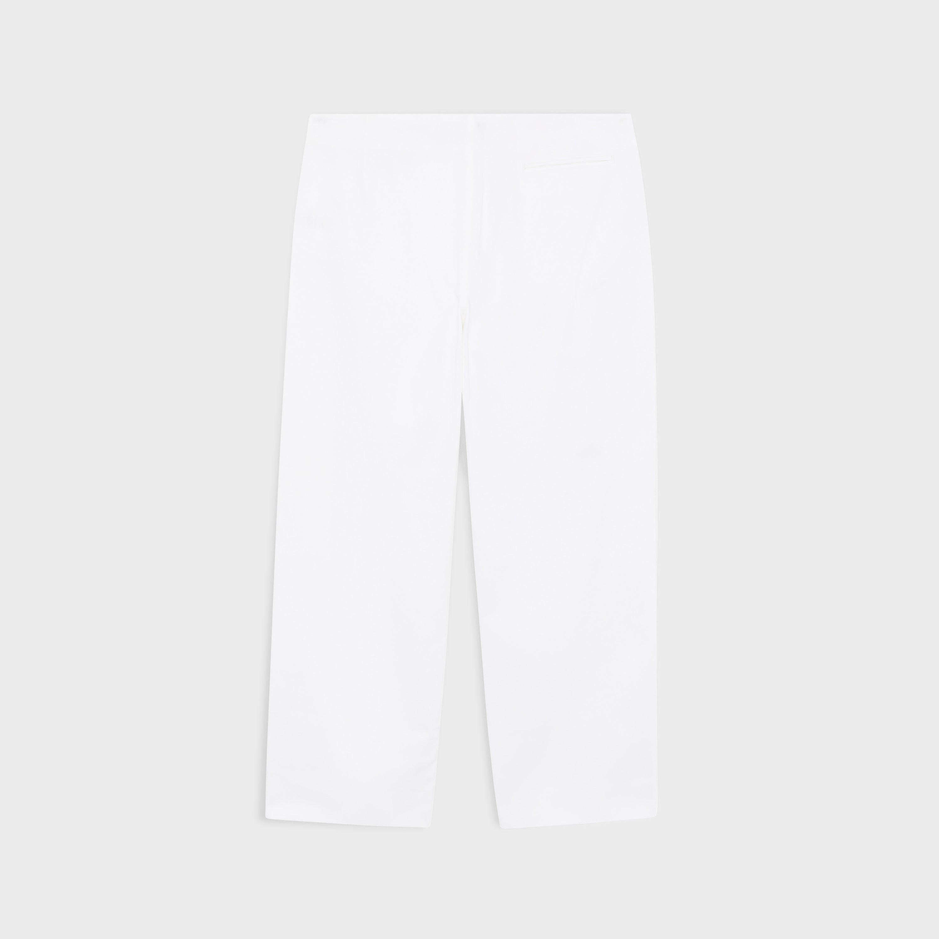 Pleated Trousers in White Cotton