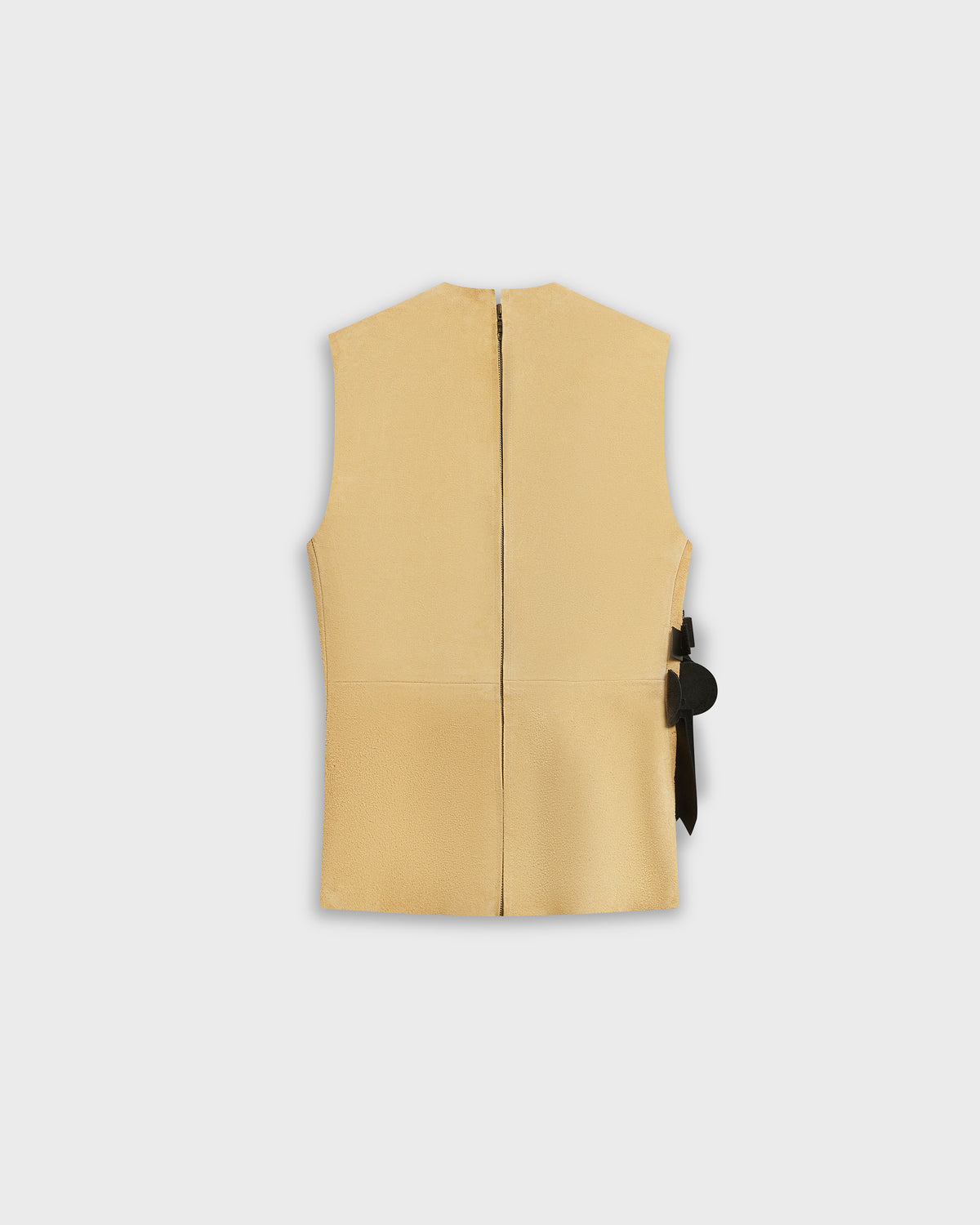 Patch Vest in Sand Suede Product Back